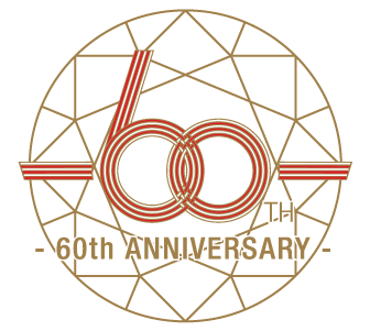 image of THE 60TH anniversary logo in gold and red